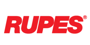 Logo RUPES® en lettres capitales rouges sur fond noir, identifiant la marque d'outils professionnels.